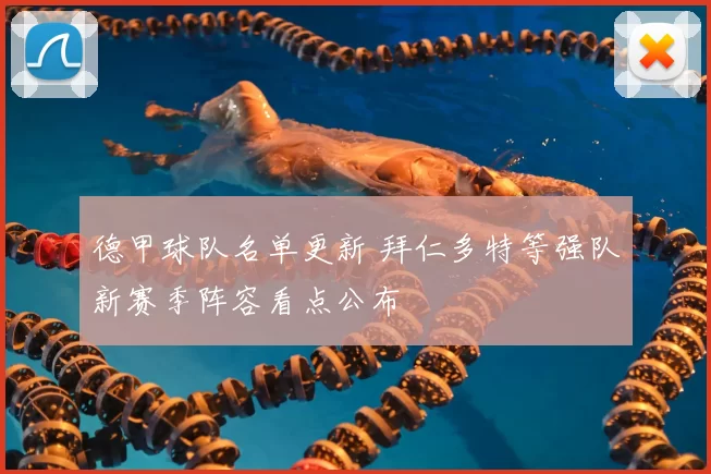 德甲球队名单更新 拜仁多特等强队新赛季阵容看点公布
